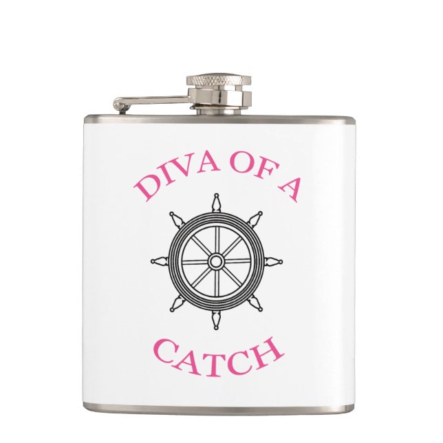 “DIVA of a Catch”  Hip Flask (Front)