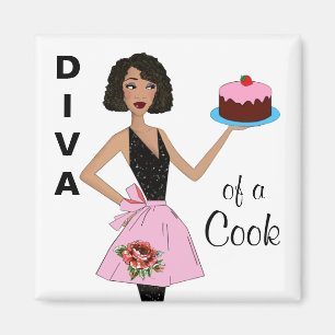 "Diva of a Cook" Ethnic Magnets