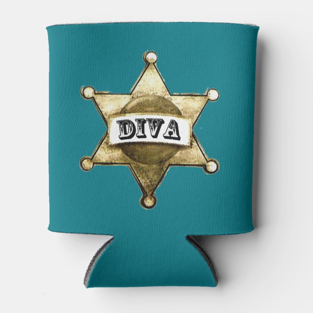 Diva of a Cowgirl Can Cooler (Front)