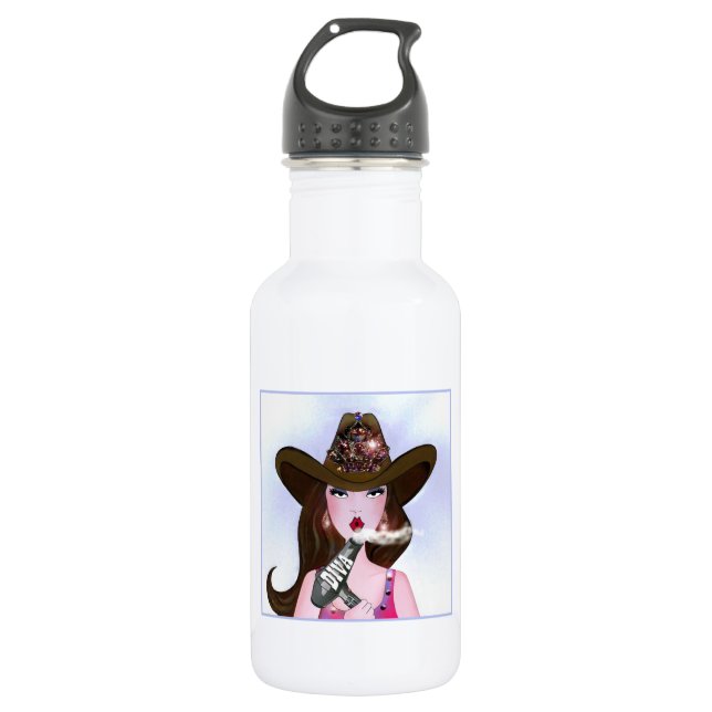 "Diva of a Cowgirl" Hair Stylist 532 Ml Water Bottle (Front)