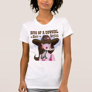 Diva of a Cowgirl "Hair Stylist"  T-Shirt
