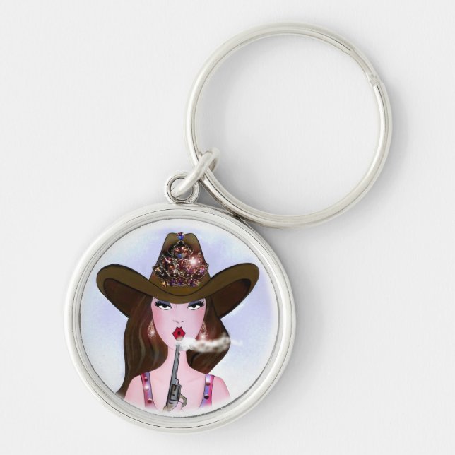 "Diva of a Cowgirl" Key Ring (Front)