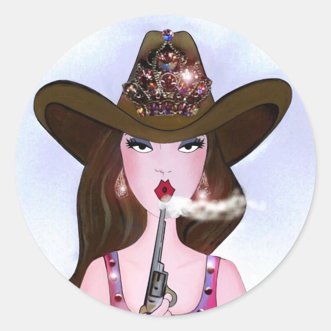 Diva of a Cowgirl Stickers (Front)