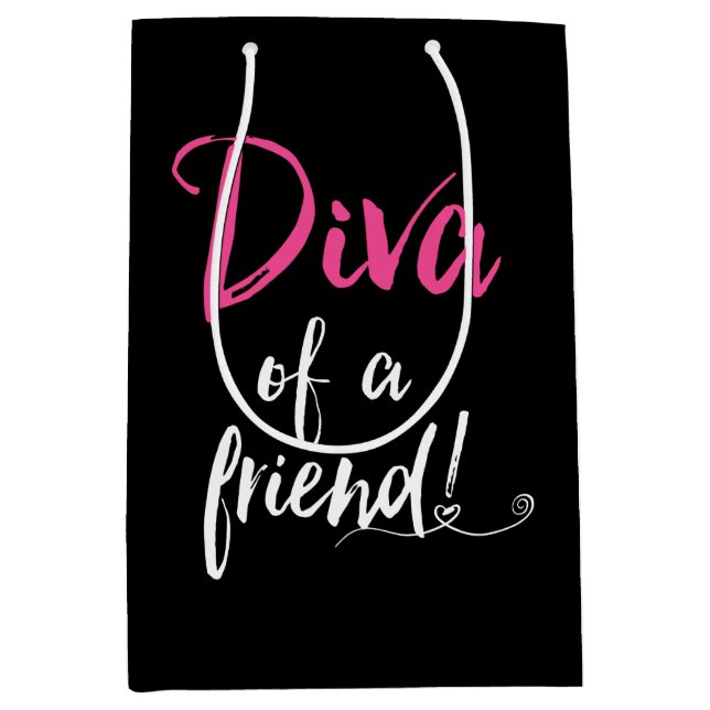"DIVA of a Friend" Medium Gift Bag (Front)