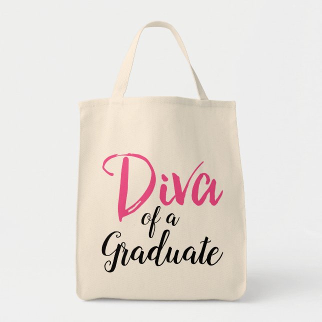 Diva of a Graduate! Tote Bag (Front)