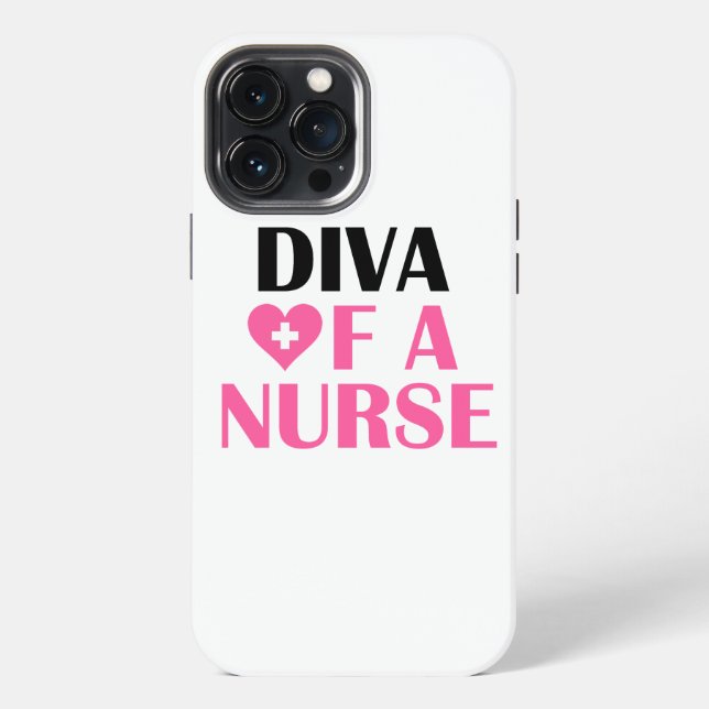 "Diva of a Nurse" iPhone Case (Back)