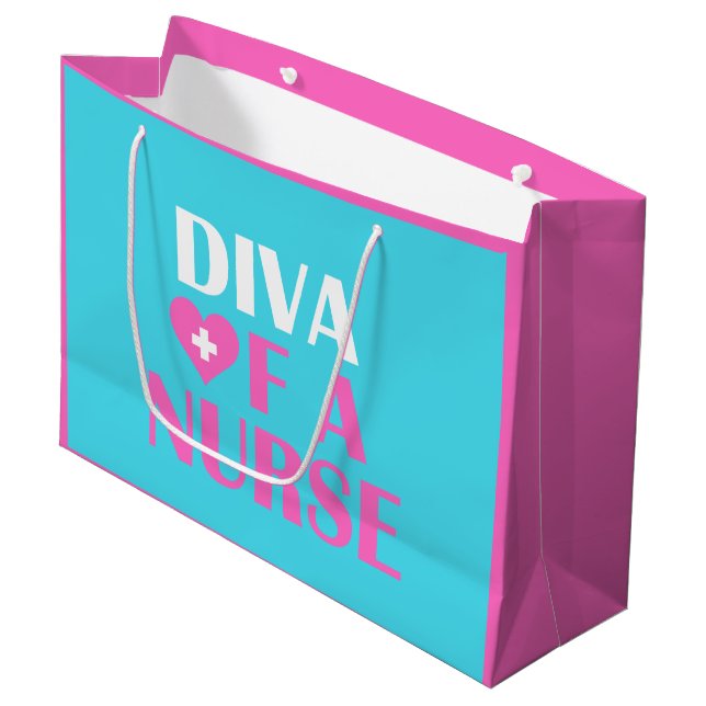 "DIVA OF A NURSE" LARGE GIFT BAG (Front Angled)