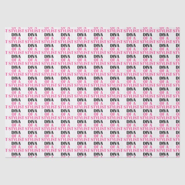 "DIVA OF A STYLIST" TISSUE PAPER (Front)