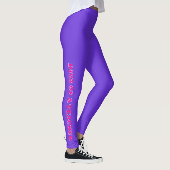 "Diva of a Teacher" Leggings (Right)
