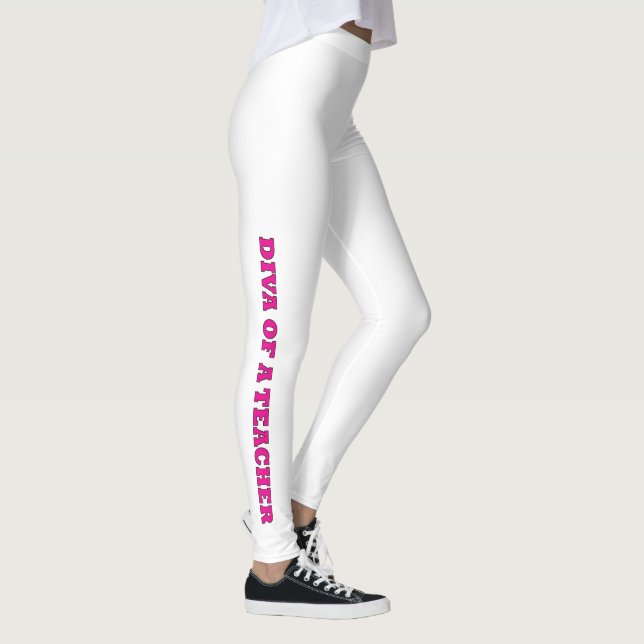 "Diva of a Teacher" Leggings (Right)