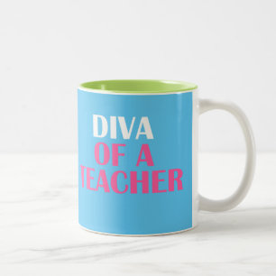 "DIVA OF A TEACHER" Two-Tone COFFEE MUG