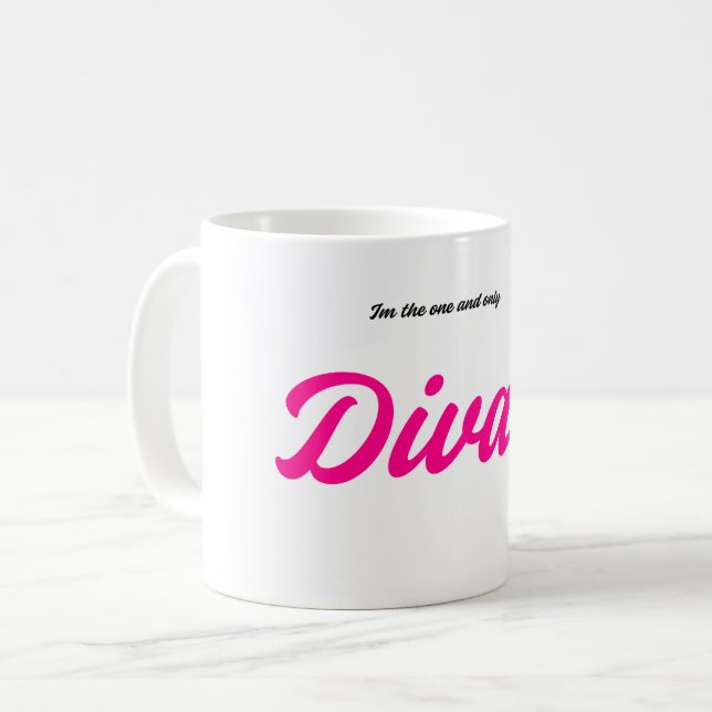  Diva – Pink Coffee Mug (Front Left)