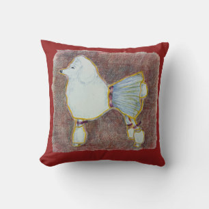 Diva Poodle Throw Pillow