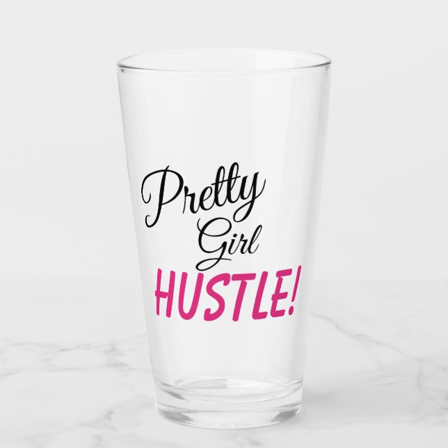 DIVA "Pretty Girl HUSTLE" drinkware Glass (Front)