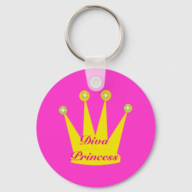 Diva Princess Crown Key Ring (Front)