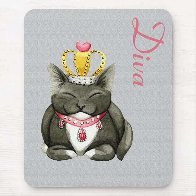 Diva Princess Kitty Mousepad (Front)