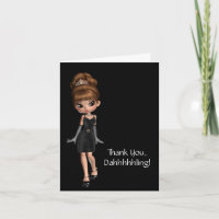 Diva Princess Thank You Card
