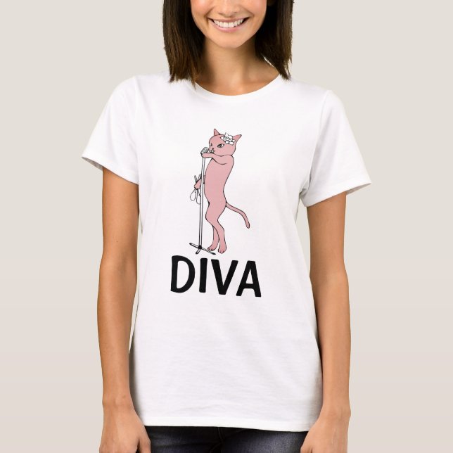 DIVA SINGER CAT T-shirts (Front)