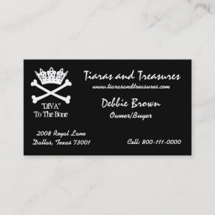 "DIVA To The Bone" Diva Business Cards