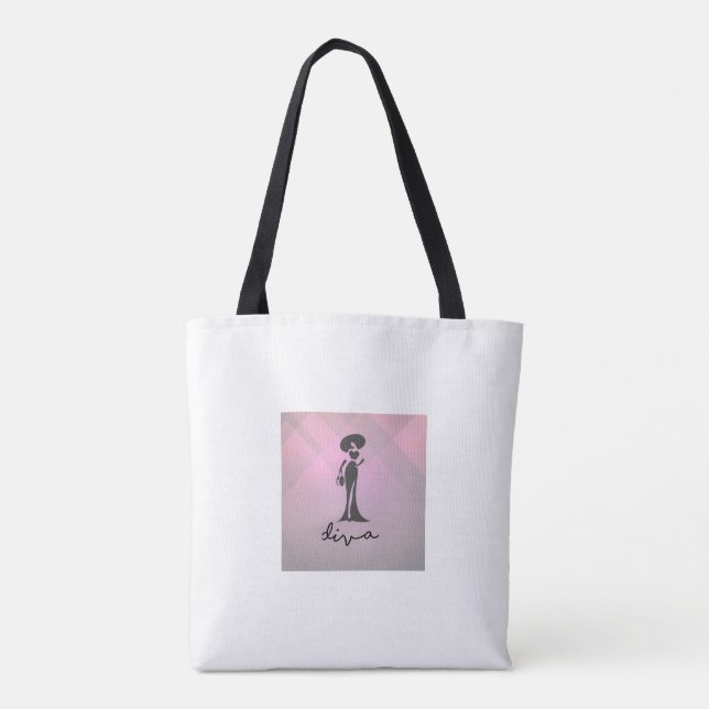Diva tote bag for sale. (Back)