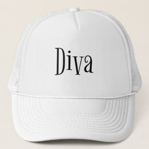 Diva Whimsical Typography Trucker Hat