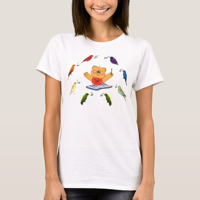 Divabear Leading Musical Birds T-Shirt (Front)