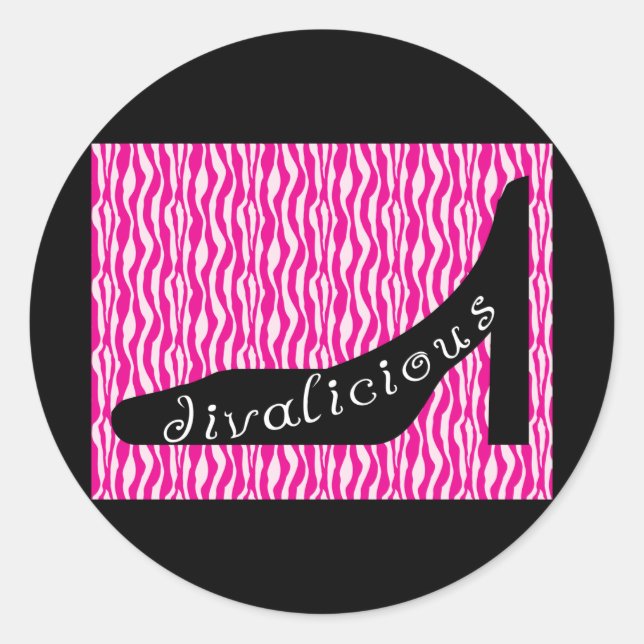 divalicious classic round sticker (Front)