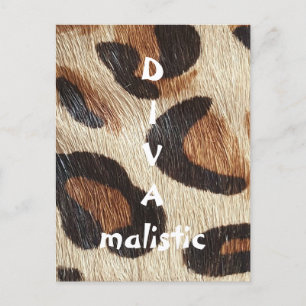 DIVAmalistic Leopard Print Postcard
