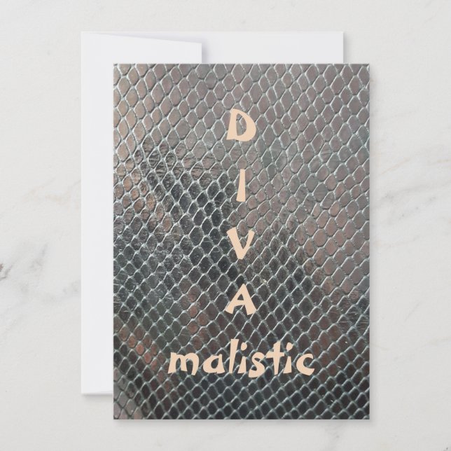 DIVAmalistic Multicolor Snakeskin Print Flat Card (Front)