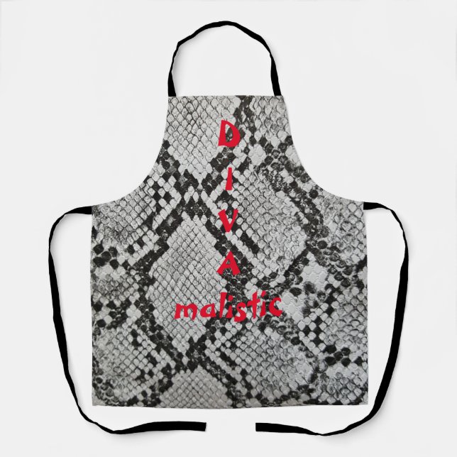 DIVAmalistic Snakeskin Print Apron (Front)