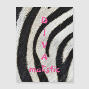 DIVAmalistic Zebra Print Magnetic Card