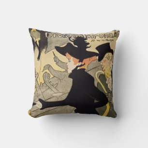 Divan Japonais Toulouse-Lautrec Vintage Art Cushion
