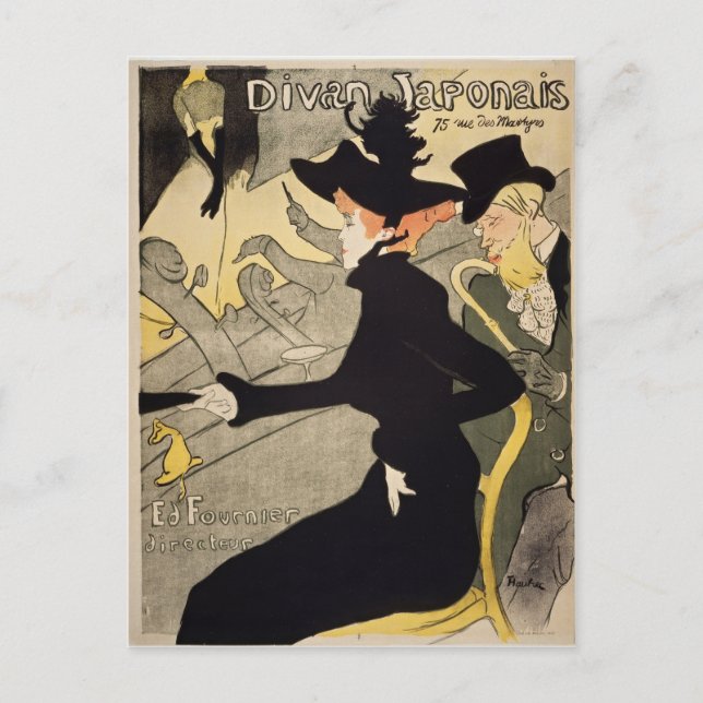 Divan Japonais Toulouse-Lautrec Vintage Art Postcard (Front)
