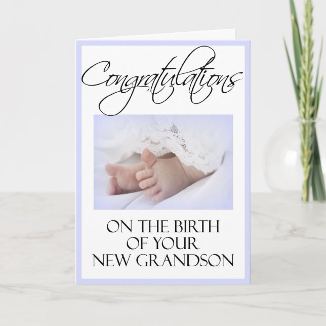 Diva's Congratulations-New Grandson Greeting Card (Front)