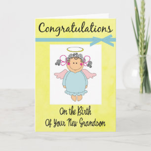 Diva's Congratulations-New Grandson Greeting Card