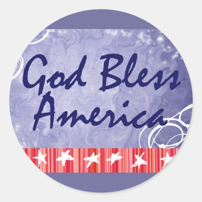 Diva's God Bless America Stickers (Front)