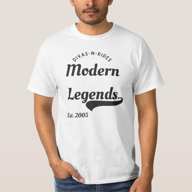 Divas-N-Rides Modern Legends Men's Basic T-shirt (Front)