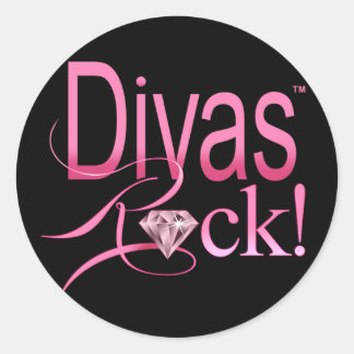 divas+rule gem+gemstone+sparkle+diamond+sparkling classic round sticker