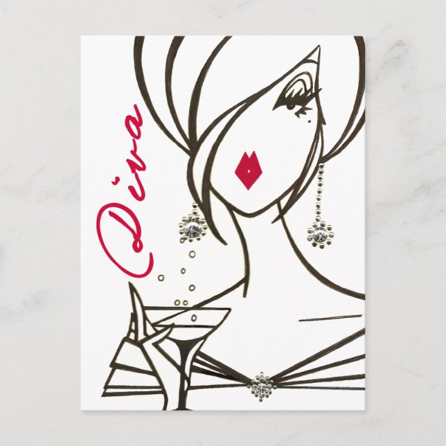 Divas Rule! postcard - Customised (Front)