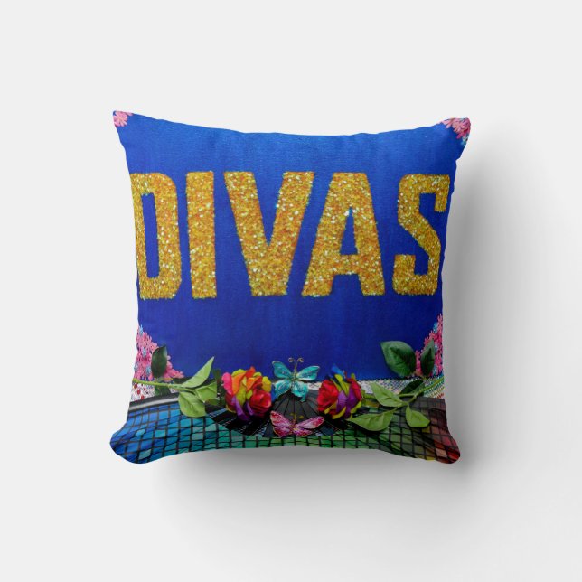 Divas Throw Pillow (Front)