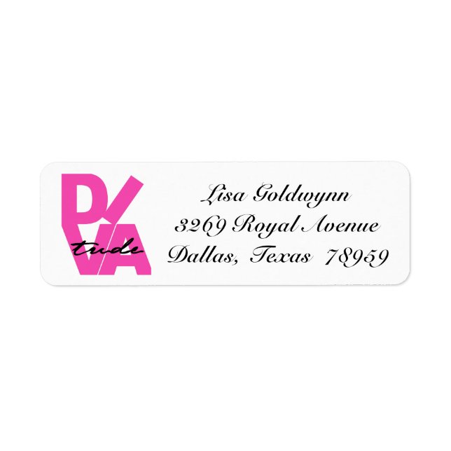 "DIVAtude”Label Return Address Label (Front)