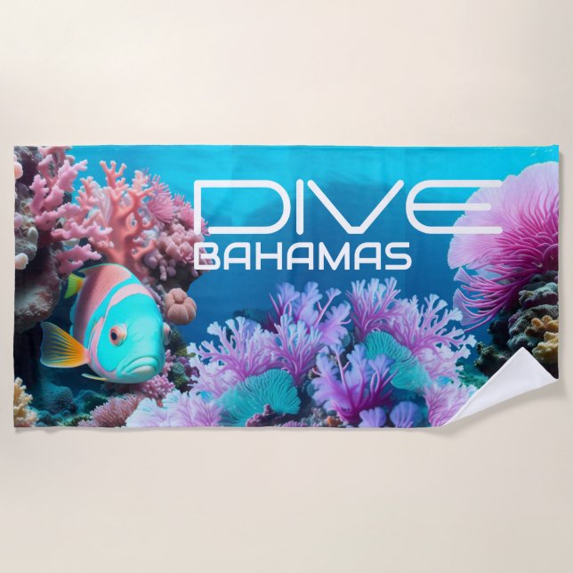 Dive Bahamas - Beach Towel (Front)