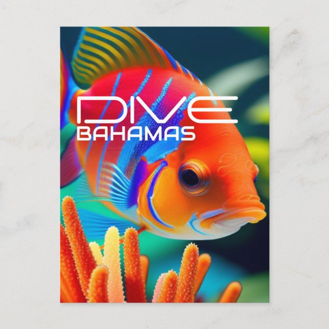 Dive Bahamas Orange - Planner Postcard (Front)
