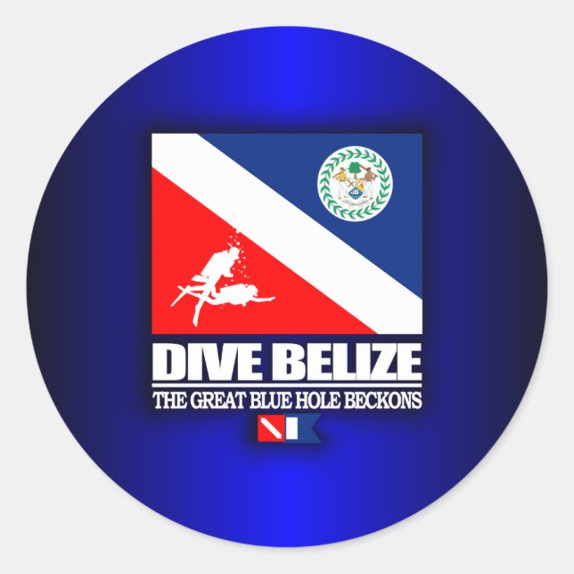 Dive Belise Classic Round Sticker (Front)