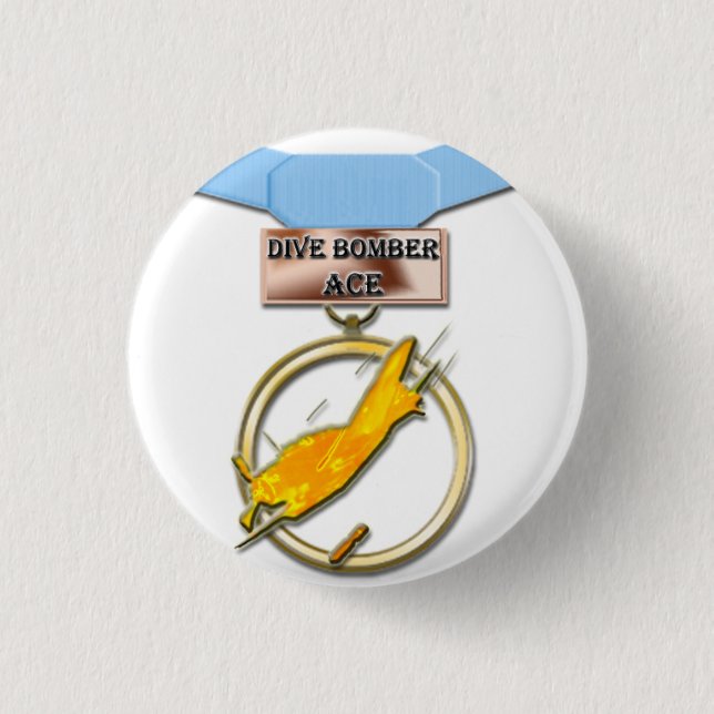 Dive Bomber Ace medal button (Front)
