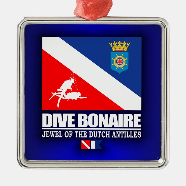 Dive Bonaire Metal Tree Decoration (Front)