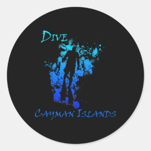 Dive Cayman Islands Classic Round Sticker