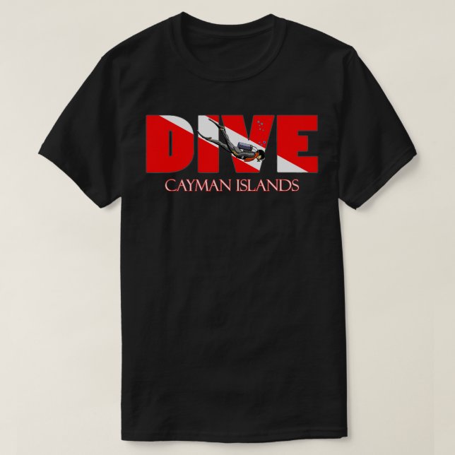 DIVE Cayman Islands SCUBA Diving Snorkelling  T-Shirt (Design Front)
