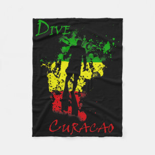 Dive Curacao  Fleece Blanket
