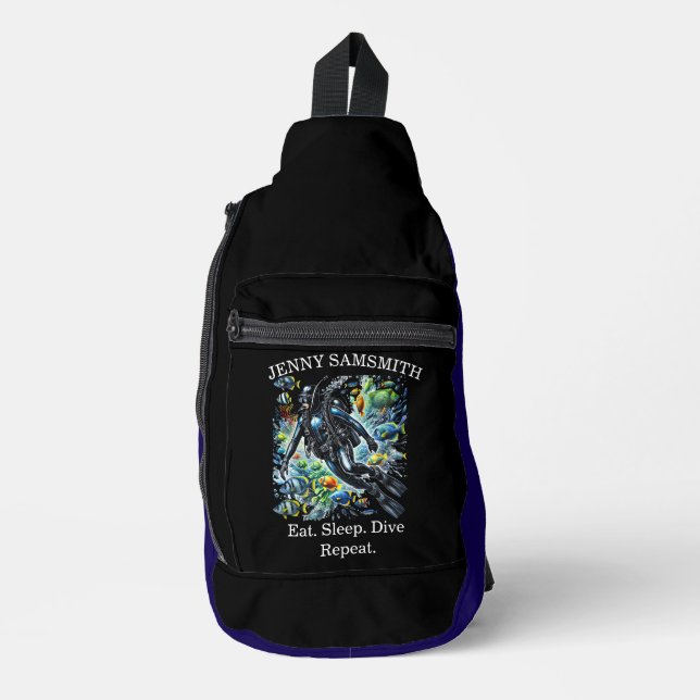 Dive Deep: Explore, Laugh, Repeat Sling Bag (Front)